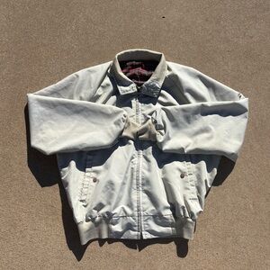 Vintage 90s Made In USA Bomber Flannel Line Full Zip Insulated Jacket Medium Tan